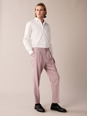 Pink Slim Tapered Textured Side Adjuster Trousers - Image 2 of 8