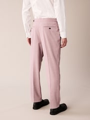 Pink Slim Tapered Textured Side Adjuster Trousers - Image 3 of 8