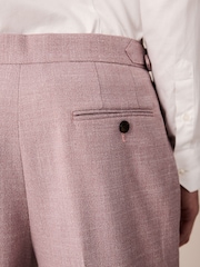 Pink Slim Tapered Textured Side Adjuster Trousers - Image 4 of 8