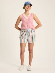 Joules Cynthia Stripe Shorts - Image 4 of 7