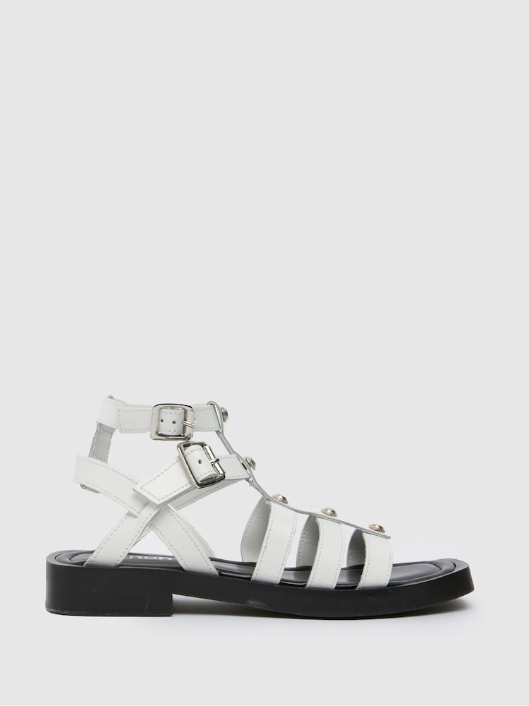 Schuh Tempeny Leather Studded Sandals - Image 1 of 4