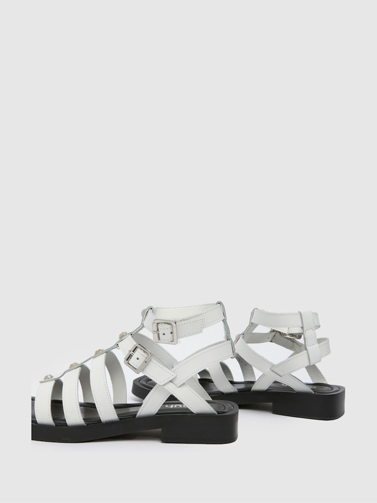 Schuh Tempeny Leather Studded Sandals - Image 4 of 4