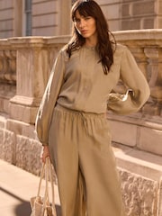 Mint Velvet Natural Long Sleeve Bomber Blouse - Image 2 of 8