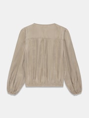 Mint Velvet Natural Long Sleeve Bomber Blouse - Image 8 of 8