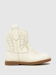 Schuh Cowgirl Western White Boots - Image 1 of 4