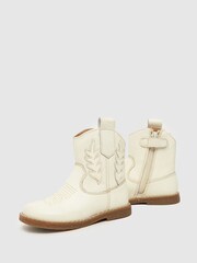 Schuh Cowgirl Western White Boots - Image 4 of 4