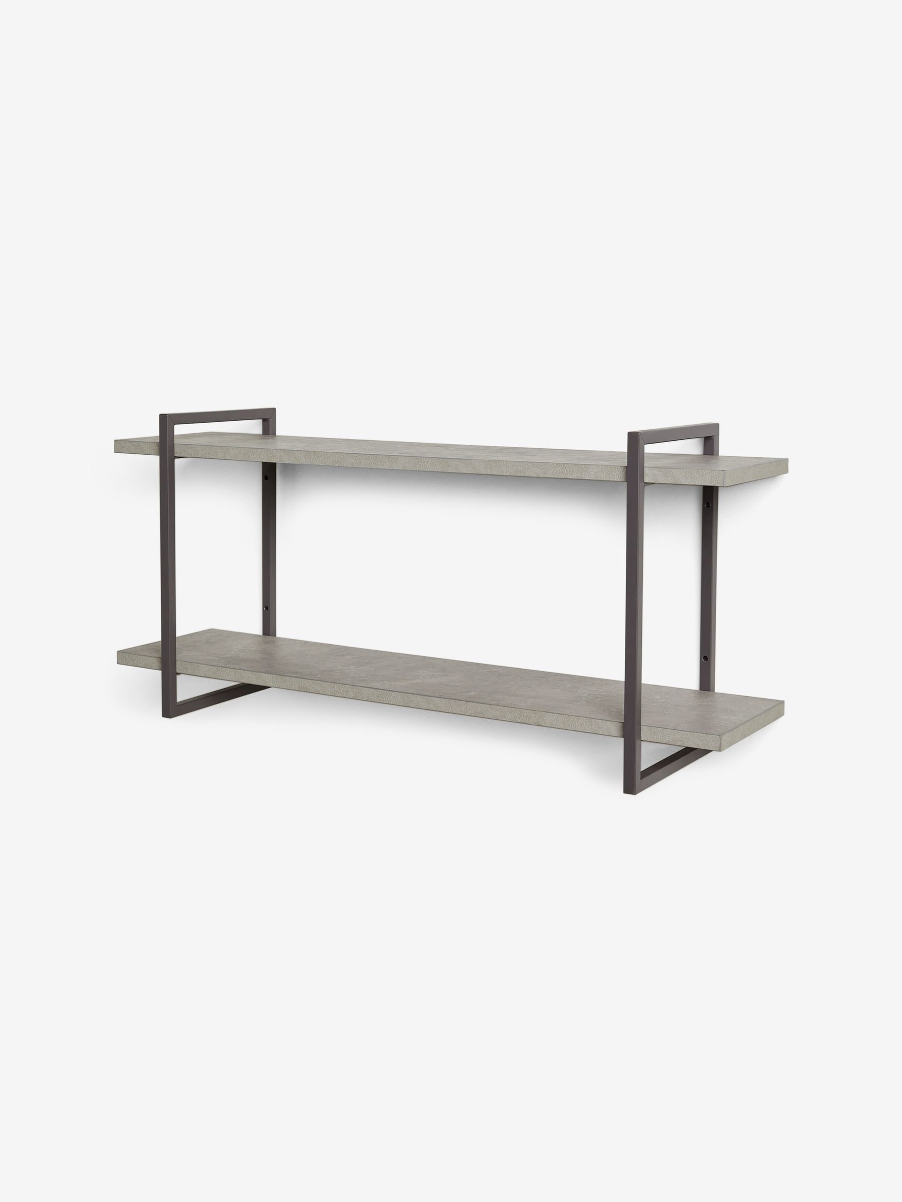 Buy Grey Bronx 2 Tier Wide Wall Shelves from Next Singapore