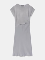 Mint Velvet Silver Mix Midi Dress - Image 7 of 8