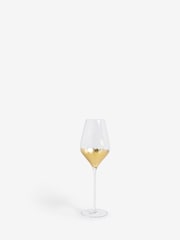 Lipsy 2 Pack Gold Foil Tapered Wine Glasses - Image 2 of 4