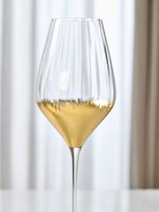 Lipsy 2 Pack Gold Foil Tapered Wine Glasses - Image 3 of 4