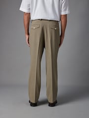Green Relaxed Fit Seersucker Suit Trousers - Image 3 of 8