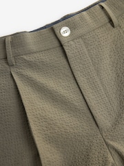 Green Relaxed Fit Seersucker Suit Trousers - Image 6 of 8