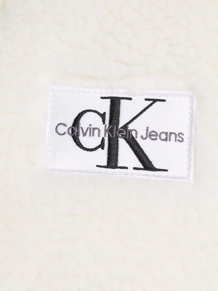 Calvin Klein Jeans Cream Sherpa Vest - Image 6 of 6 Calvin Klein Jeans Cream Sherpa Vest - Image 6 of 6