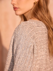 Mint Velvet Silver Knit Top - Image 6 of 8