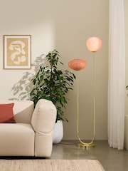 MADE.COM Pink Glass Adrianne Floor Lamp - Image 1 of 4