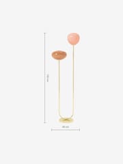 MADE.COM Pink Glass Adrianne Floor Lamp - Image 4 of 4