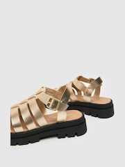 Dorado - Sandalias estilo gladiador Troy de Schuh - Imagen 3 de 4