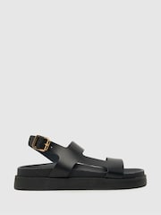 Schwarz - Schuh Tasmin Ledersandalen mit dicker Sohle - Bild 1 von 4