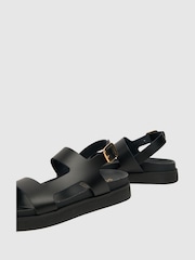 Schwarz - Schuh Tasmin Ledersandalen mit dicker Sohle - Bild 3 von 4