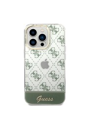 Guess iPhone 14 Pro Max Case - Iml Case Electroplated 4G Pattern Bottom Stripe Script Logo - Image 1 of 12
