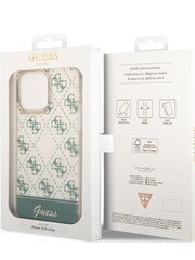 Guess iPhone 14 Pro Max Case - Iml Case Electroplated 4G Pattern Bottom Stripe Script Logo - Image 12 of 12