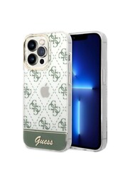 Guess iPhone 14 Pro Max Case - Iml Case Electroplated 4G Pattern Bottom Stripe Script Logo - Image 4 of 12