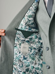 Green Regular Fit Trimmed Suit Jacket - Image 5 of 10