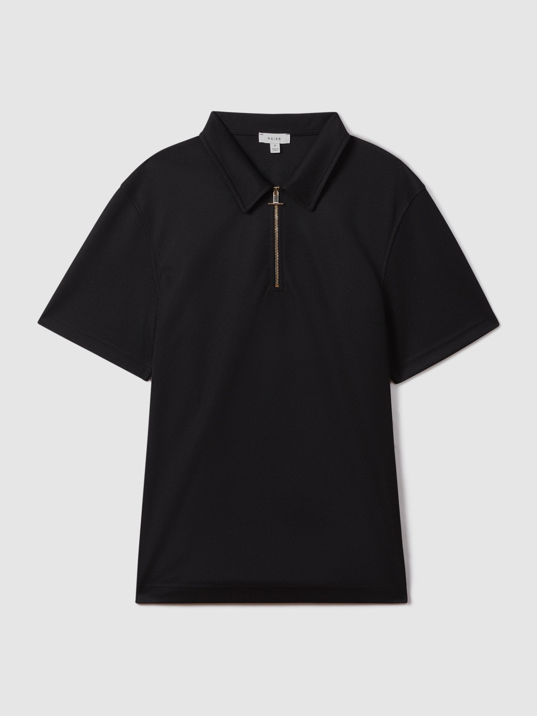 トップス th products Half Zip S/S Polo / black Buy Reiss Black Floyd Slim Fit Half-Zip Polo Shirt from Next USA