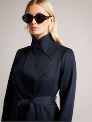 Ted Baker Blue Rosina Midi Length Wrap Trench Coat - Image 1 of 6