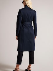 Ted Baker Blue Rosina Midi Length Wrap Trench Coat - Image 3 of 6