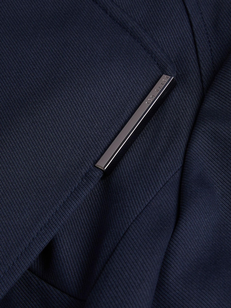 Ted Baker Blue Rosina Midi Length Wrap Trench Coat - Image 6 of 6