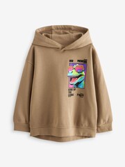 Stone Dino Back Print Graphic Hoodie (3-16yrs) - Image 1 of 3