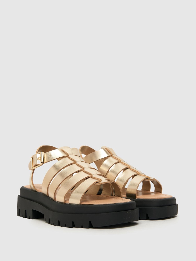 Dorado - Sandalias infantiles estilo gladiador de Schuh - Imagen 2 de 4