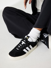 adidas Black Dark VL Court 3.0 Trainers - Image 1 of 12