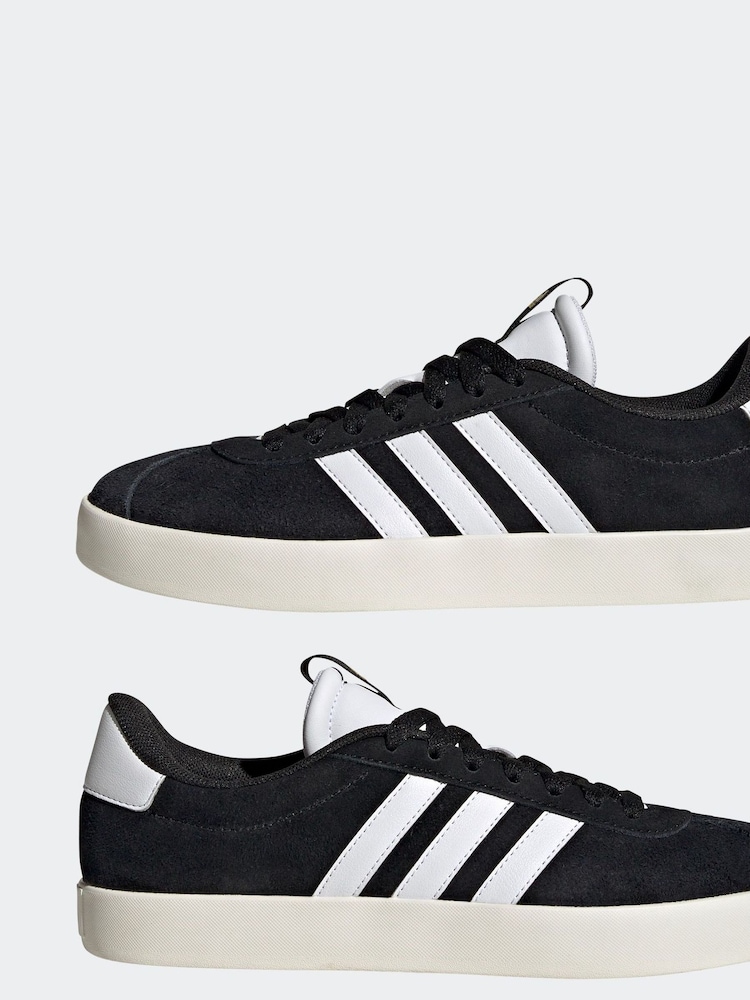 adidas Black Dark VL Court 3.0 Trainers - Image 8 of 12