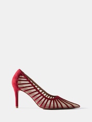 Roșu - Mint Velvet Kya Caged Court Shoes - Imaginea 2 din 5