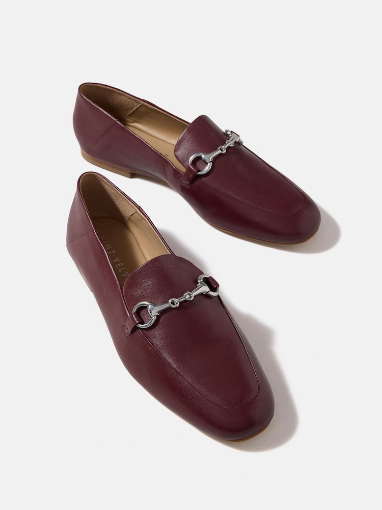 Mint Velvet Red Camille Loafers - Image 2 of 4 Mint Velvet Red Camille Loafers - Image 2 of 4