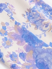 Blue Floral Rib Jersey Leggings (3mths-7yrs) - Image 6 of 6