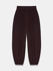 Mint Velvet Brown Jersey Balloon Trousers - Image 7 of 8