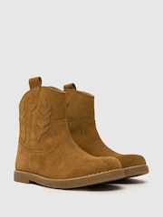 Schuh Junior Cowgirl Western Brown Boots - Image 2 of 4