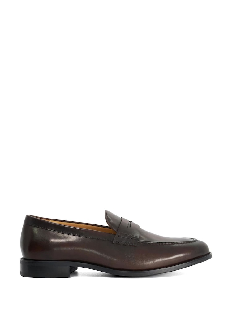 Dune London Brown Wide Fit Skylers Loafers - Image 1 of 5 Dune London Brown Wide Fit Skylers Loafers - Image 1 of 5