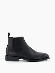 Dune London Black Chrome Masons Sole Chelsea Boots - Image 1 of 6