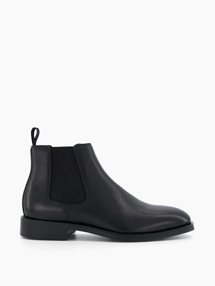 Dune London Black Chrome Masons Sole Chelsea Boots - Image 1 of 6