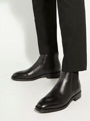 Dune London Black Chrome Masons Sole Chelsea Boots - Image 3 of 6