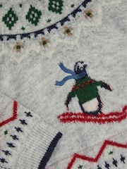 Monsoon Penguin Fair Isle Jumper - 4суретінің 4 суреті