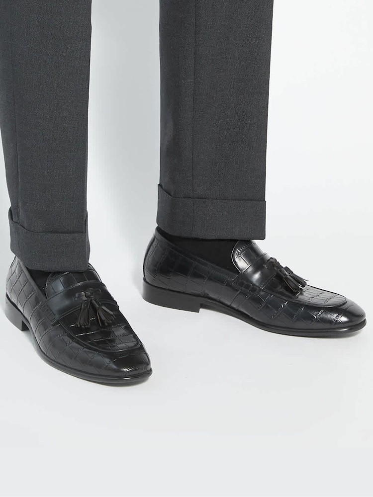 Dune London Black Son Loafers - Image 1 of 6