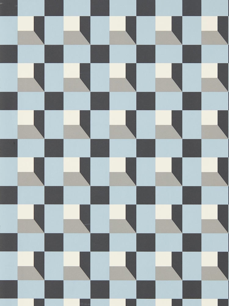 Harlequin Blue Blocks 10.05M Wallpaper - Image 1 of 1