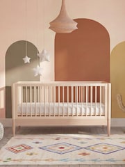 Gaia Baby Powder Blush Natural Ash Eos Nursery Cot Bed - Image 1 of 3