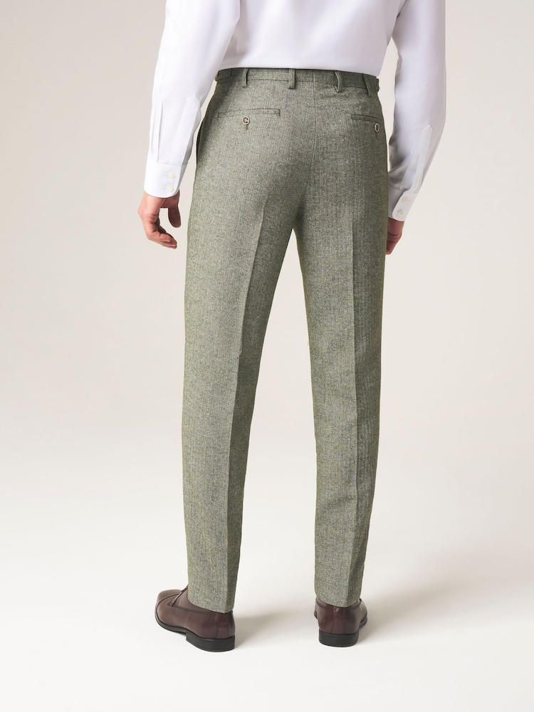 Skopes Green Tailored Fit Jude Tweed Suit: Trousers - Image 2 of 4