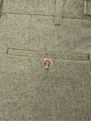 Skopes Green Tailored Fit Jude Tweed Suit: Trousers - Image 4 of 4